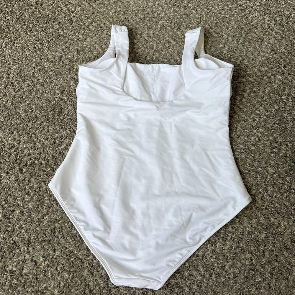 Stylest Dreamsculpt Swim One Piece XL Swimsuit Square Neck White Beach Pool - Picture 5 of 6